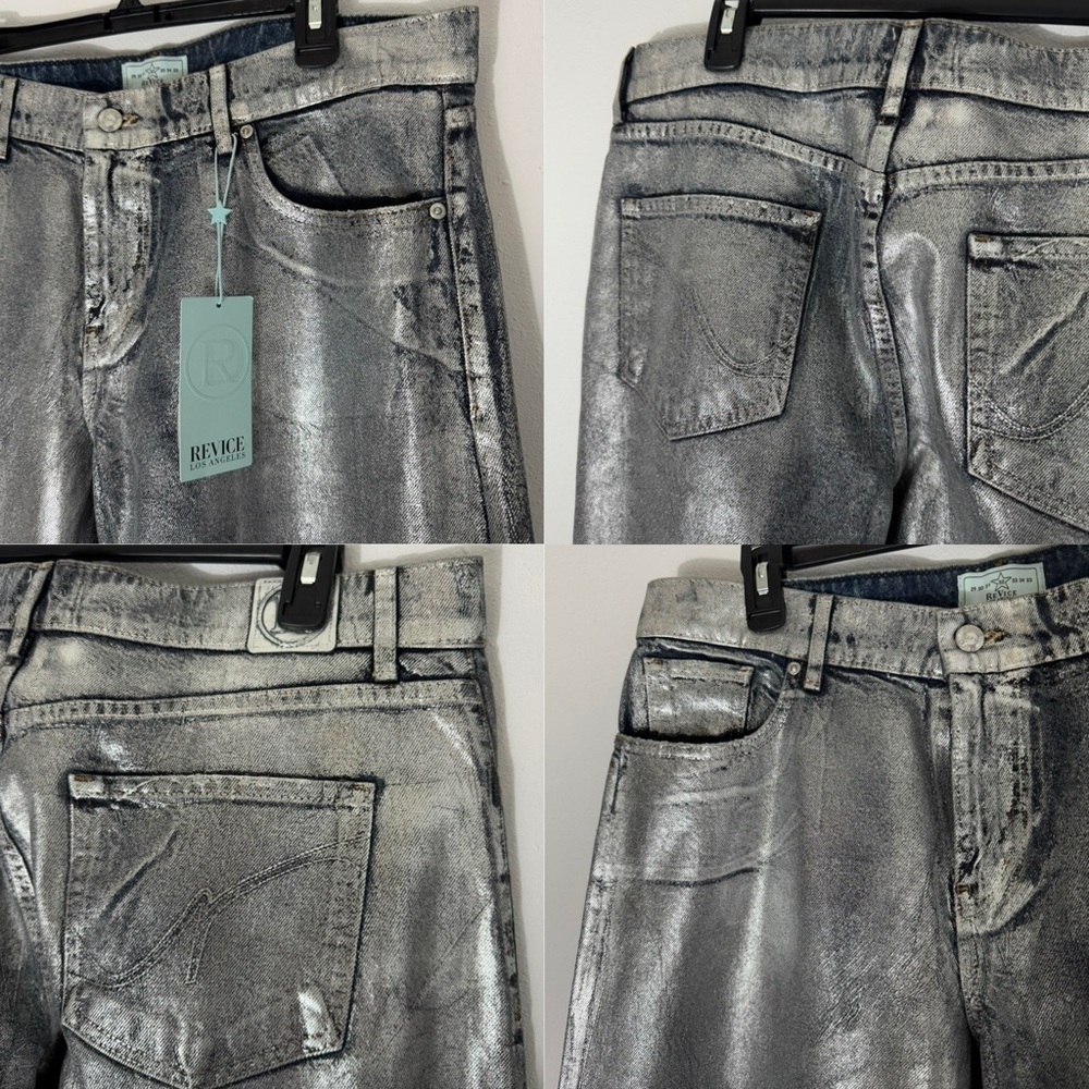 REVICE NWT Fly Silver wide leg jeans size 32 - Picture 5 of 16